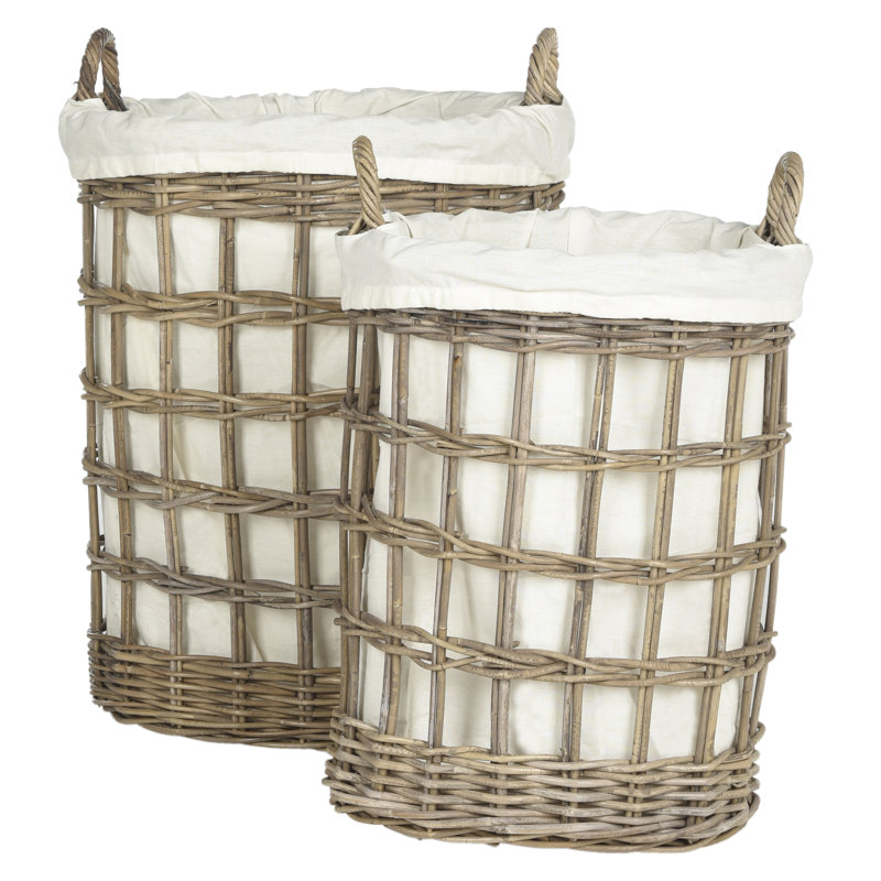 Laundry Set with Handles, Natural