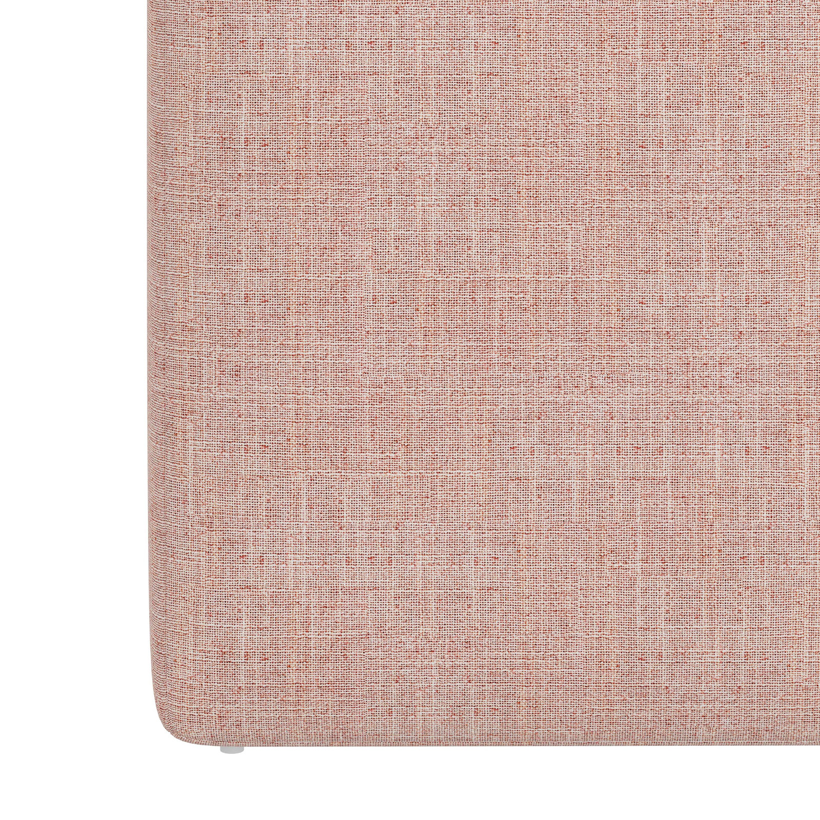 Bence Upholstered Ottoman, Zuma Rosequartz Textured Linen