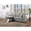 Canapé modulaire convertible gris clair en faux cuir convertible