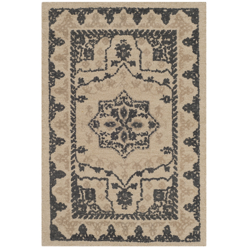 Restoration Vintage Hand Tufted Wool Oriental Rug, Rectangle 8' x 10'