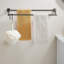 Solid Brass Towel Bar With No Drill Mounting, Double Layer Bathroom Wall-Mounted Organizer For Towels And Bath Essentials