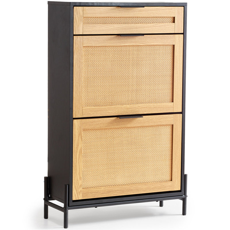 Armoire à chaussures en rotin