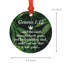Ornement de Noël rond en métal Funny cannabis, Genèse 1:12