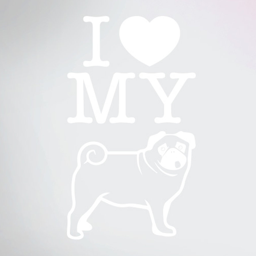 I Love My Dog Wall Sticker