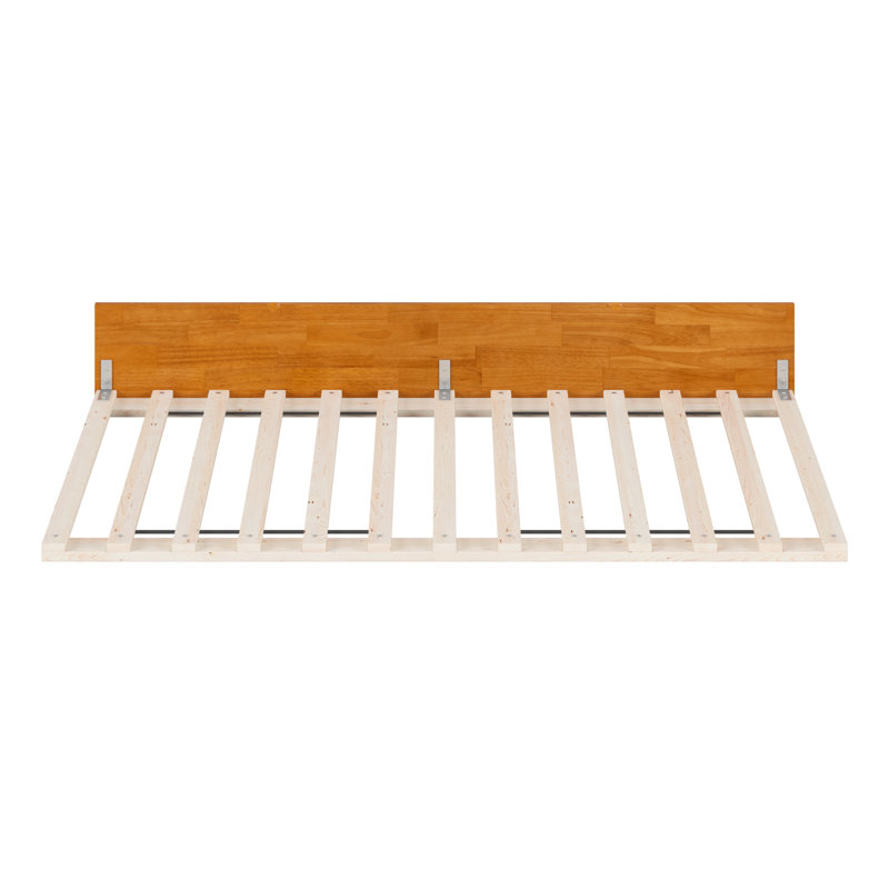 Rasnick Solid Wood Roll Out Trundle Bed, Twin, Light Toffee