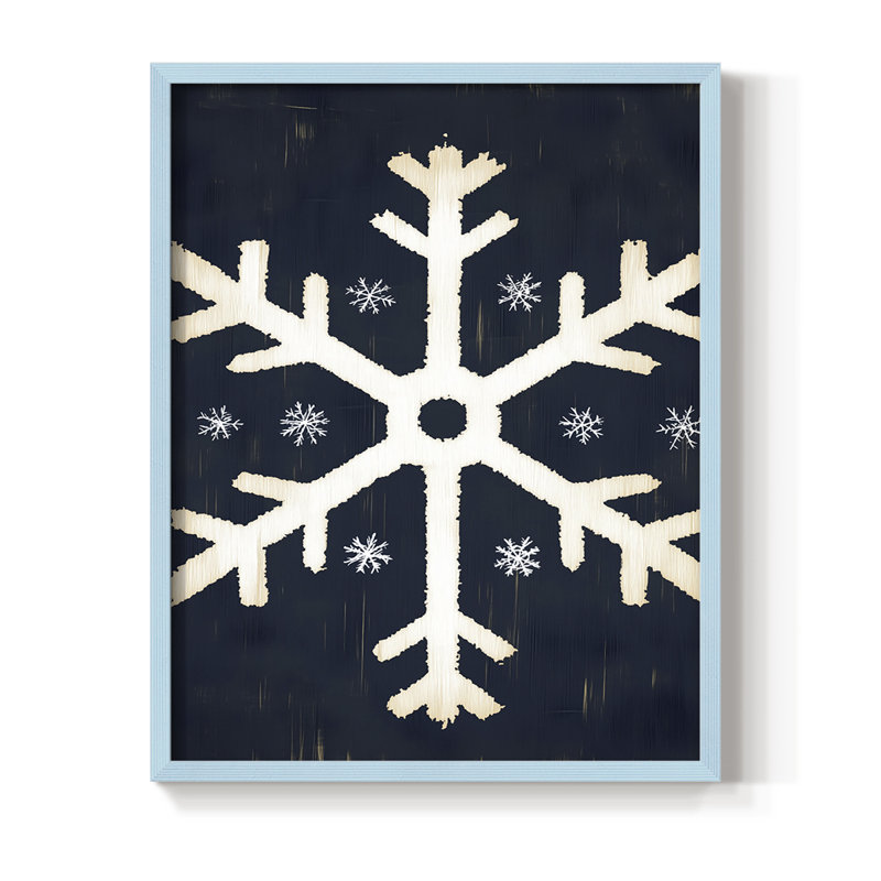 Reproduction encadrée - bois massif, Bleu, H 15 po x l 12 po