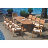 Crewellwalk Outdoor 11 - Piece Teak Dining Set