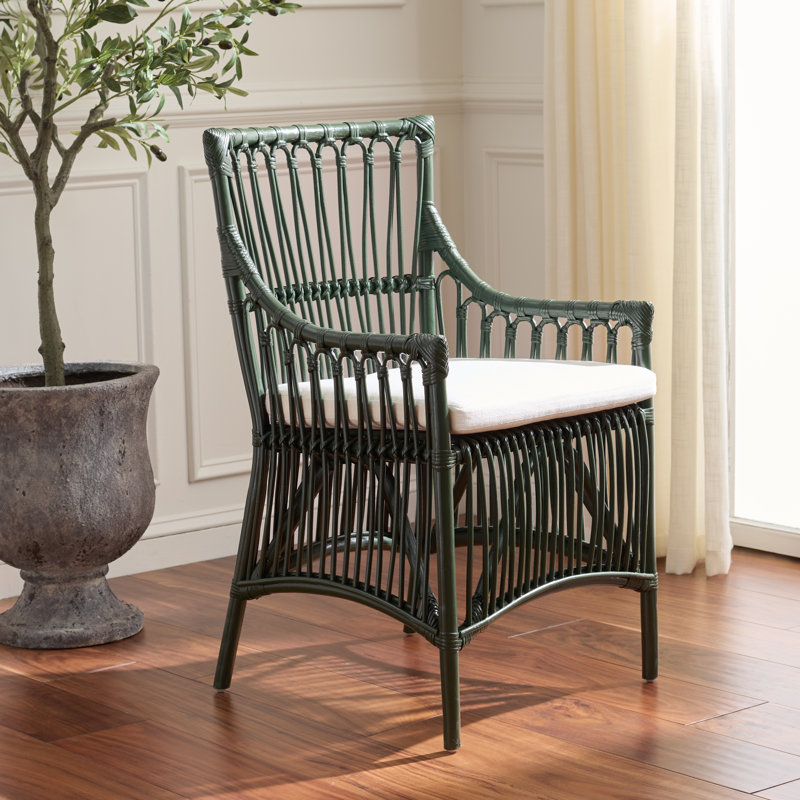 Bree Woven Dining Chair, Forest Green