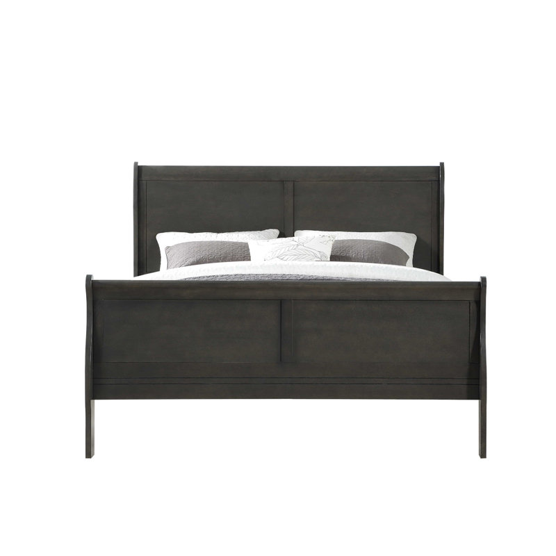 Ensemble de chambre à coucher Engstrom, Blanc, Grand, 2 pièces : 1 table de chevet, 1 lit