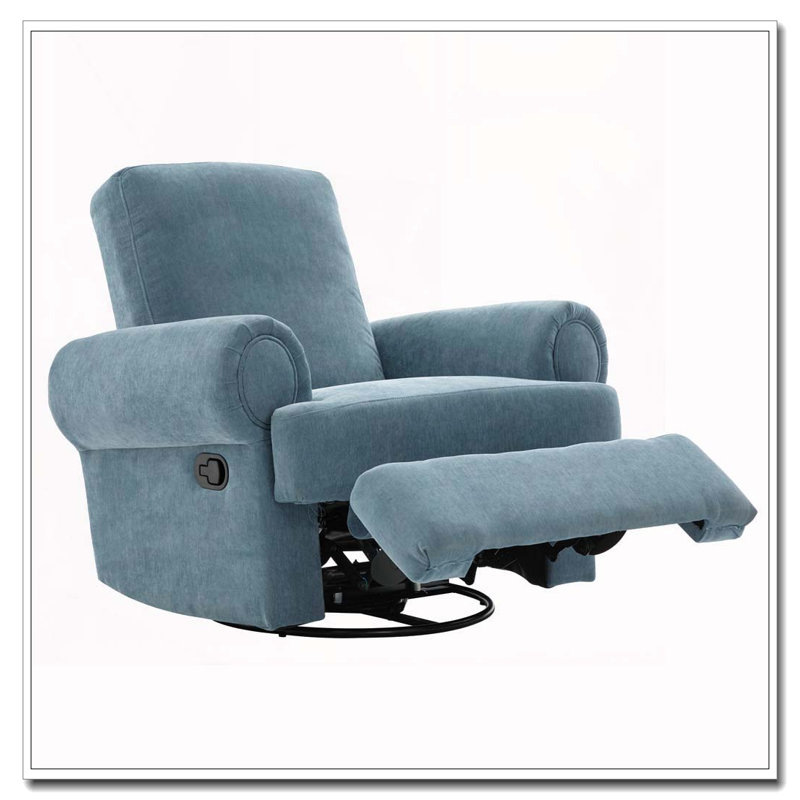 Fauteuil inclinable manuel pivotant, Bleu ciel