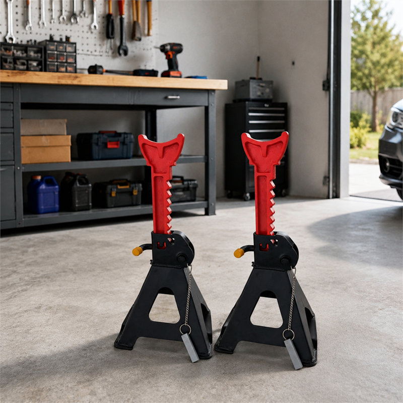 Lot de deux chandelles de 3 tonnes, chandelles de support de véhicule robustes en acier à hauteur réglable, capacité de 2722 kg (6000 lb) pour la réparation de VUS