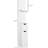 White Freestanding Bathroom Cabinet, 2 Open Shelves And Door Cabinets, Added Storage In Bathroom, , - Tipping Strap, Utilize Unused Space, 6" W X 11.99" D 46.5" H, Easy To Clean Tall Freestanding,