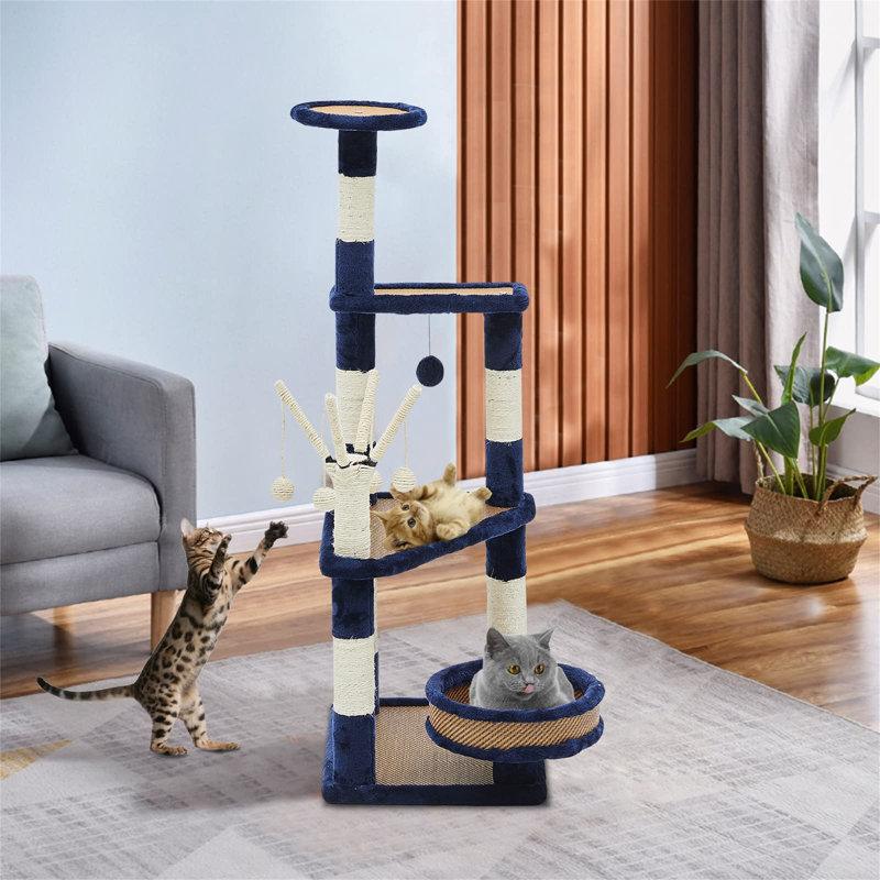 122cm H Cat Tree, Blue