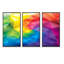 Rainbow 3D Triangular Geometric - Ensemble de 3 reproductions encadrées sur toile-1405929627-1405930340