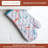Maison d' Hermine Oven Gloves 100% Cotton Oven Mitt 7" x 13" with Loop Heat Resistant BBQ Cooking Gloves for Thanksgiving Christmas Decorations Baking Handling Hot Pans (Pack of 1, Enora)