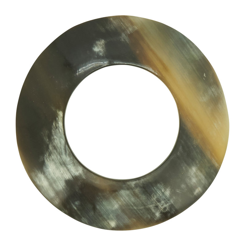 Rond de serviette en corne avec motif rond (ensemble de 4)