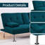 Colour 3-Seater Convertible Futon Sofa Bed-631179629
