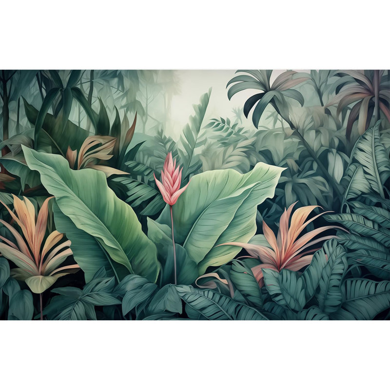 Bordure florale pelez et collez, L 108 po x l 168 po