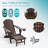 Cait Foldable Outdoor Adirondack Chair With Ottoman-1088549168