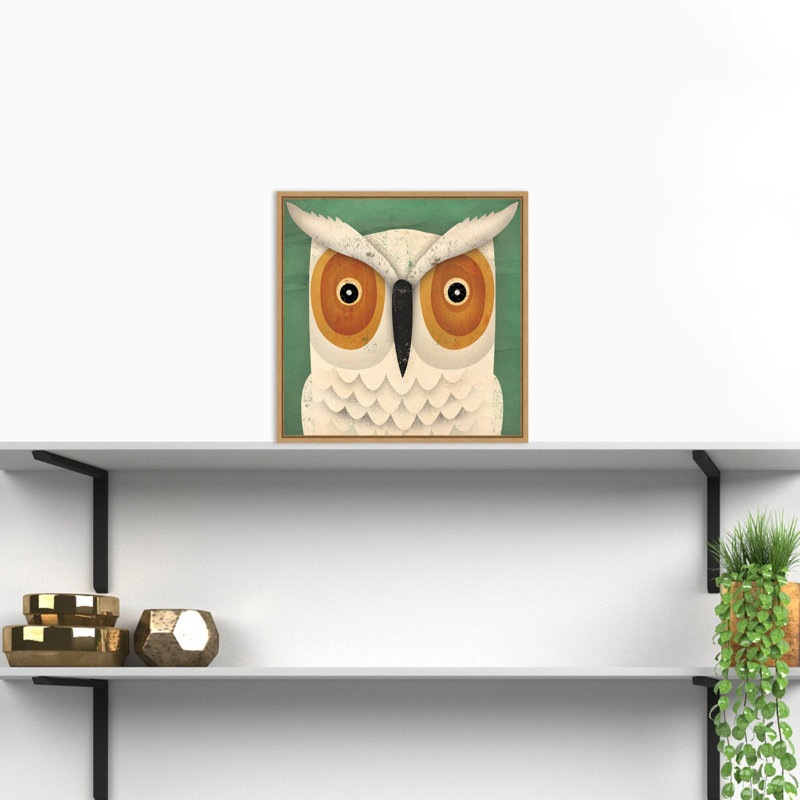 Art sur toile blanc hibou Mcavoy, Naturel