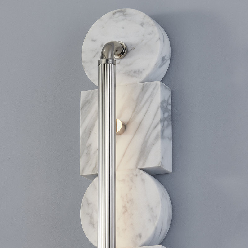 Sena 1 Light Wall Sconce, Burnished Nickel, 23" H x 5" W x 5" D