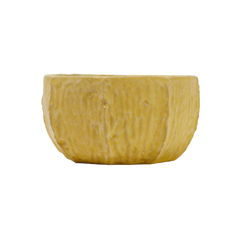 Stoneware Planter with Organically Shaped Detail