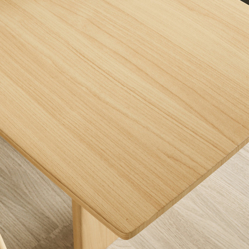 Japanese style solid wood dining table set, 29.5"H x 78.7"L x 31.4"W