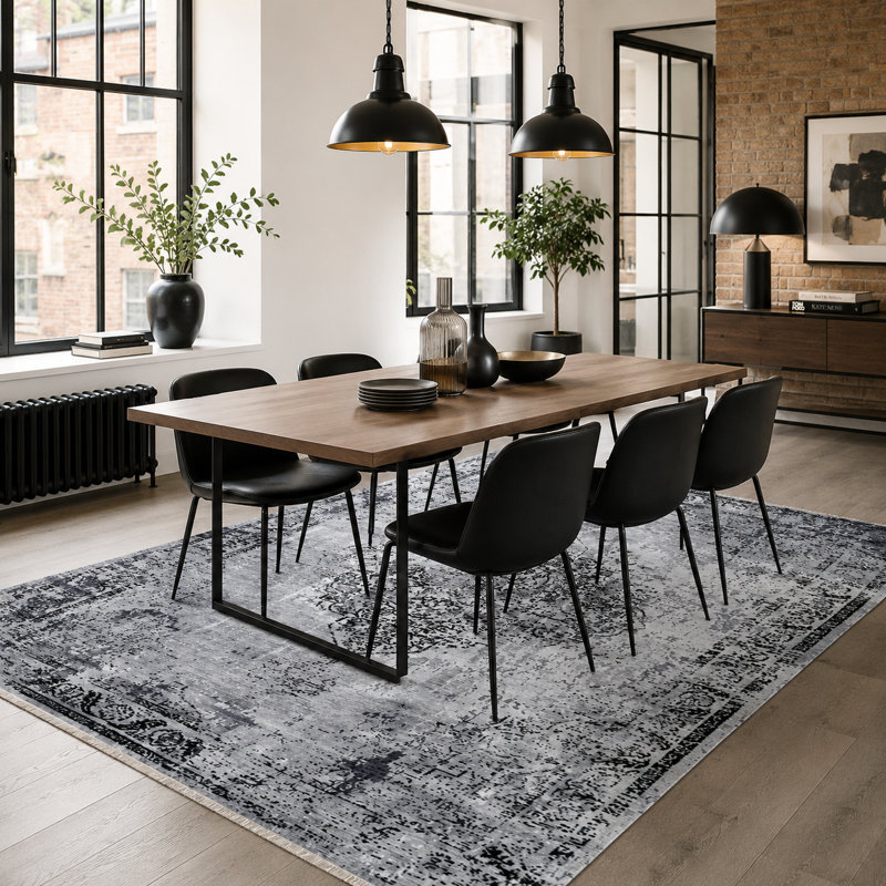 Vintage Look Cotton and Chenille Flatweave Area Rug, 60 x 100 cm