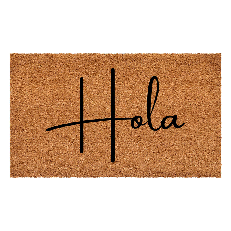 Natural Coir and Vinyl Rectangular Hola Doormat
