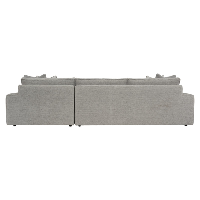 Nest 6- Piece Sofa & Chaise Sectional, Beige Polyester