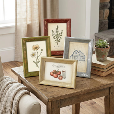 Distressed Finish Picture Frame Set Rustic Farmhouse Frames