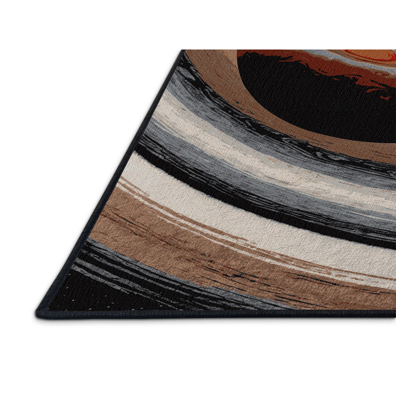 Tapis brun lavable à la machine, Rectangle 5 pi x 7 pi