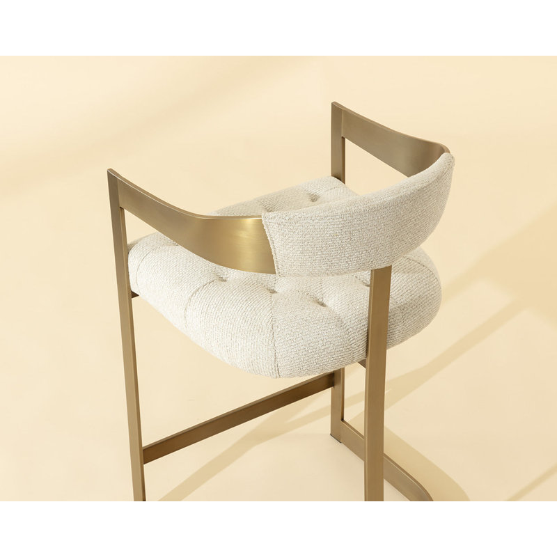 Beaumont Upholstered Bar Stool with Metal Frame