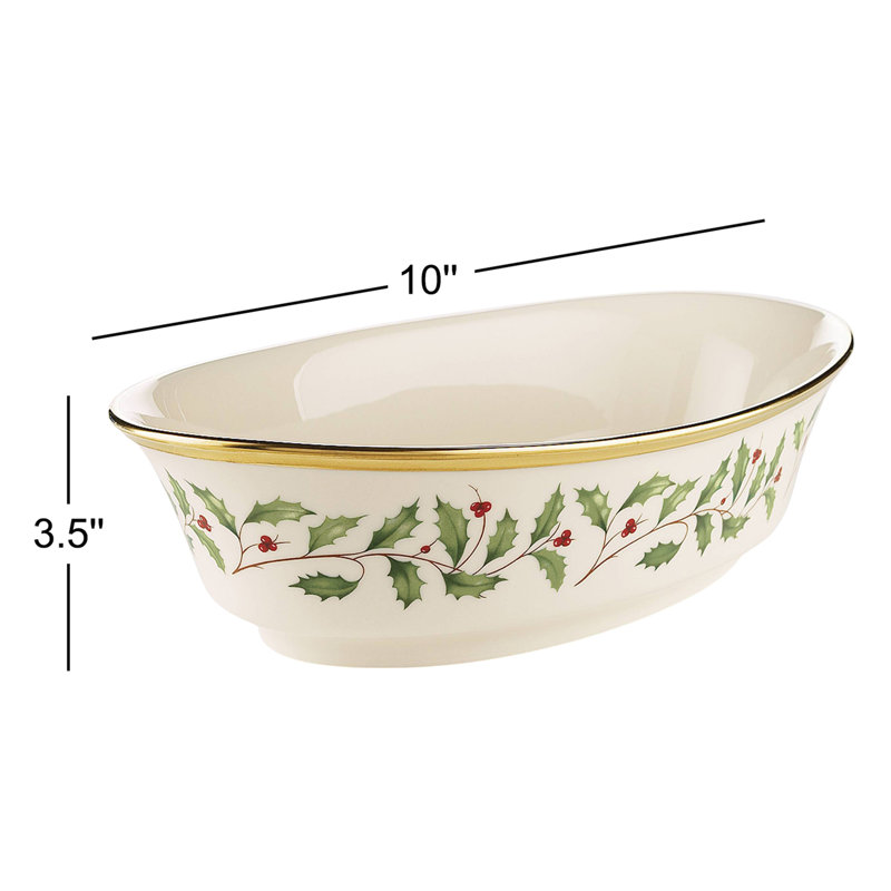 Holiday Porcelain Vegetable Bowl