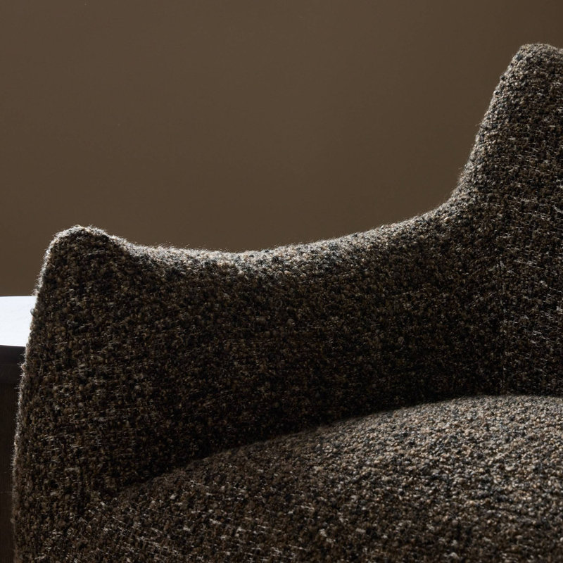 Margot Upholstered Swivel Chair, Ivan Granite Boucle