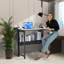 Table pliante avec tablette de rangement-2074217942