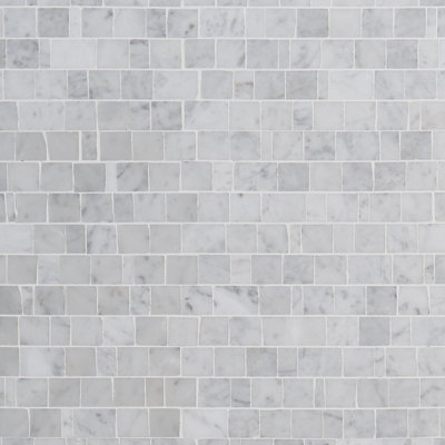 Ornate 12 In. X 12 In. Hand Clipped Joint Honed Marble Mosaic Floor And Wall Tile (5 Sq. Ft. / Sheet)