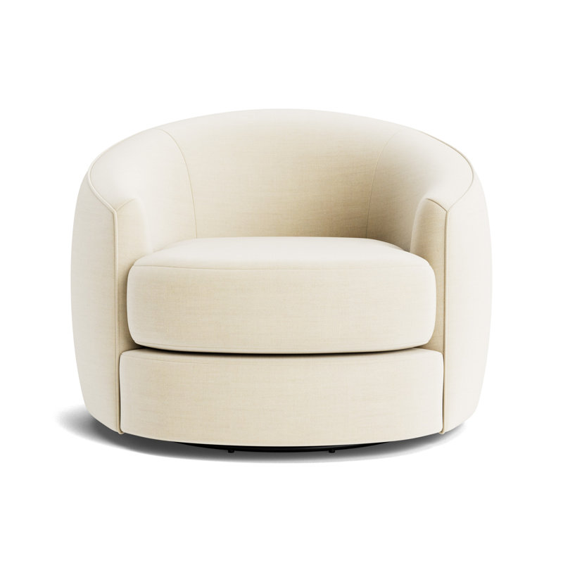 Giselle Full Swivel Chair, Performance Linen - Cream