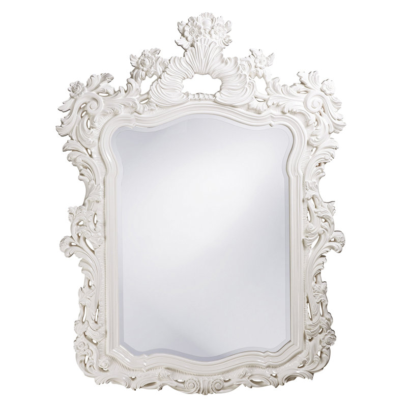 Miroir mural et coiffeuse Cilegon, Blanc lustré