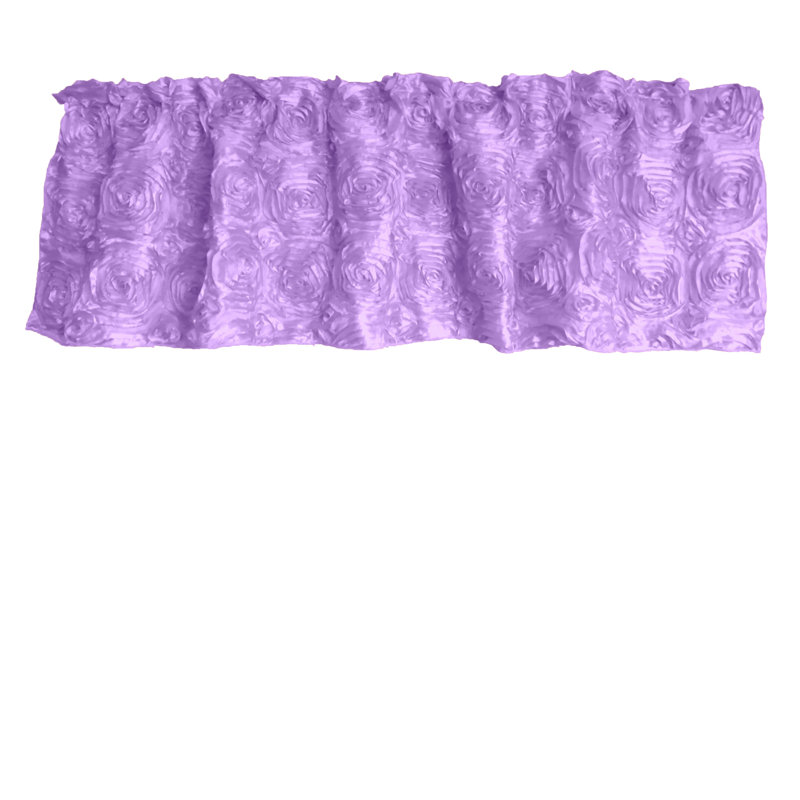Floral Tailored Window Valance, 54" W x 32" L, Lavender