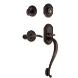 Nostalgic Warehouse Rope Rosette S Grip Handleset with Single Cylinder Deadbolt and Swan Lever