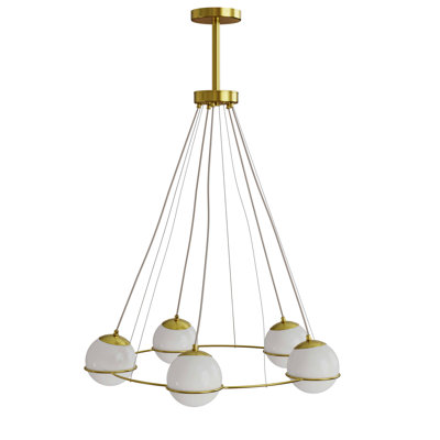 Tina 5 - Light Wagon Wheel Chandelier
