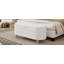 Repose-pieds élégant avec rangement en tissu Sherpa rembourré avec pieds en bois, banc de rangement pour chambre à coucher, salon, blanc-1129367642
