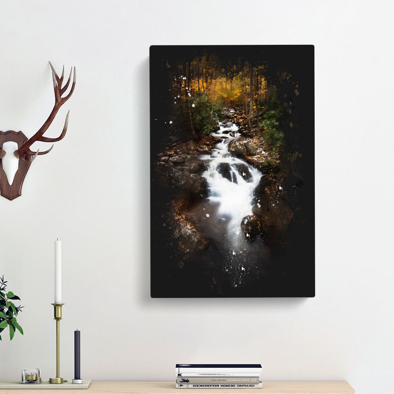 Woodland Stream - Wrapped Canvas, 76cm H x 50cm W x 3cm D