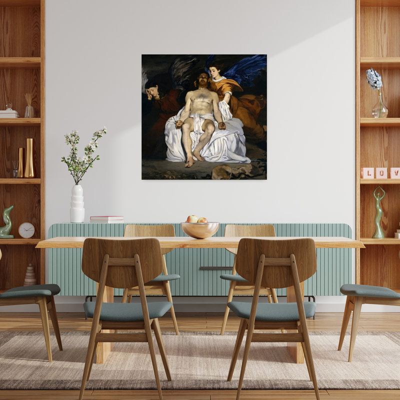 Le mort avec les anges, impression d'art mural classique abstrait contemporain, H 36 po x l 36 po