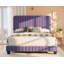 Lit double en velours mauve Valletta-179941524-179941525