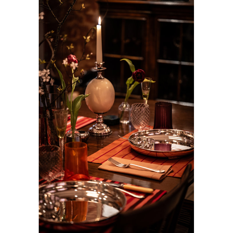 Kutnu Ikat Placemat, Black/White/Gray