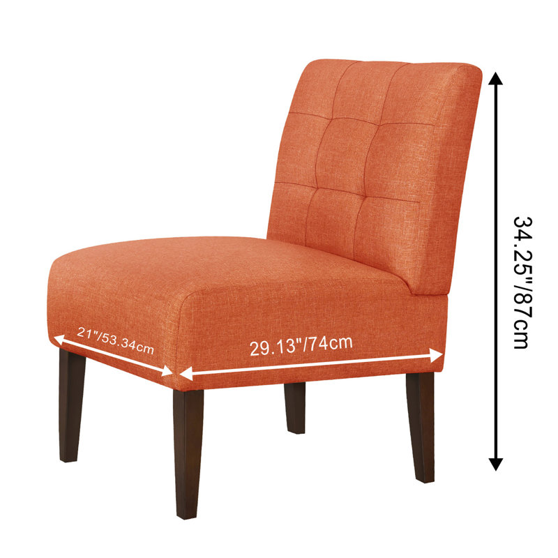 Fauteuil d'appoint orange moderne, Orange