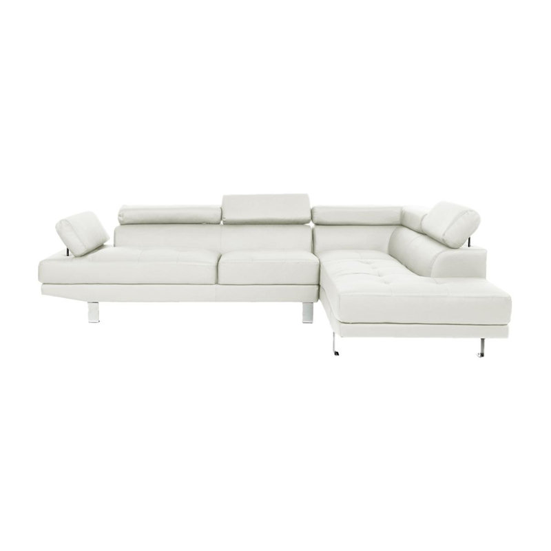 Canapé modulaire en similicuir blanc