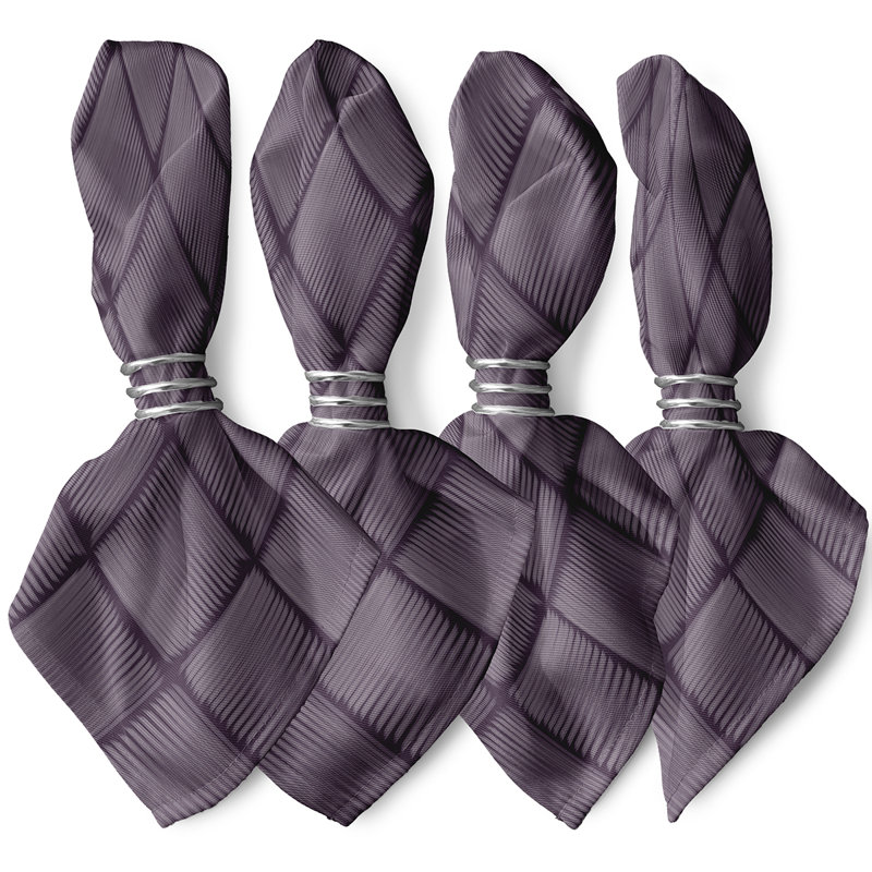 Lacatus Basketweave Napkins, Purple